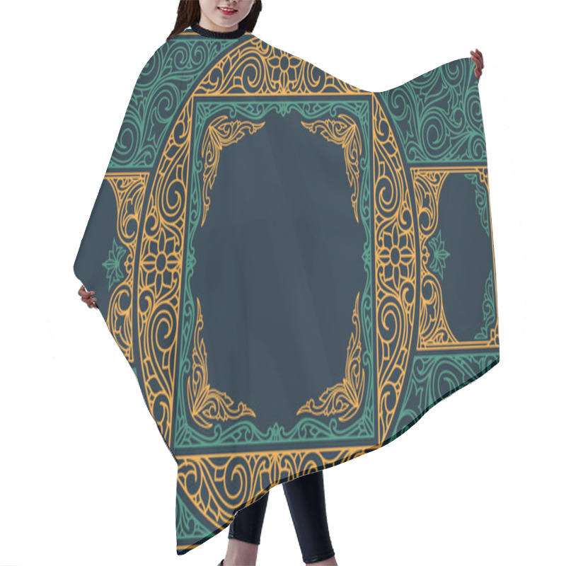 Personality  Decorative Ornate Retro Design Card Hair Cutting Cape