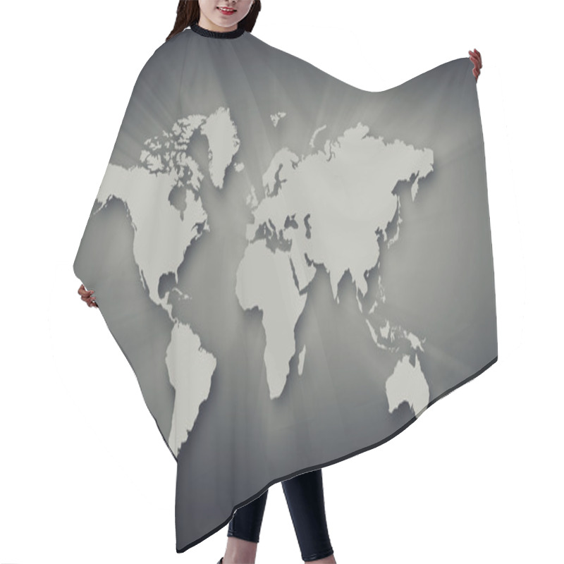 Personality  World Map Hair Cutting Cape