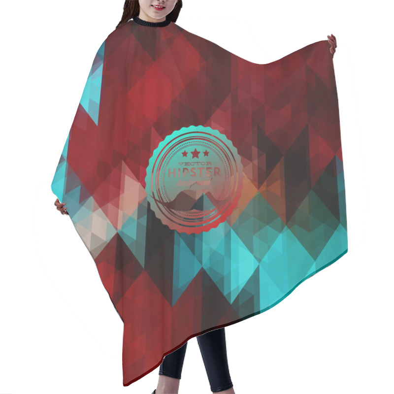 Personality  Hipster Background Made Of Triangles. Hair Cutting Cape