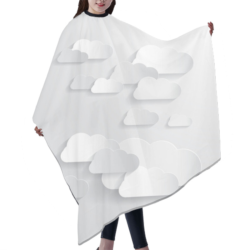 Personality  Clouds Cut From Paper Hair Cutting Cape