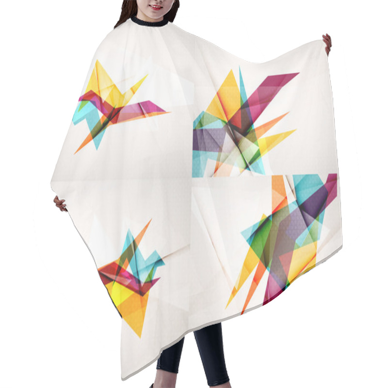 Personality  Set Of Angle And Straight Lines Hair Cutting Cape