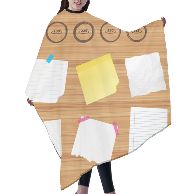 Personality  Sticky Papers And Icons Set Hair Cutting Cape