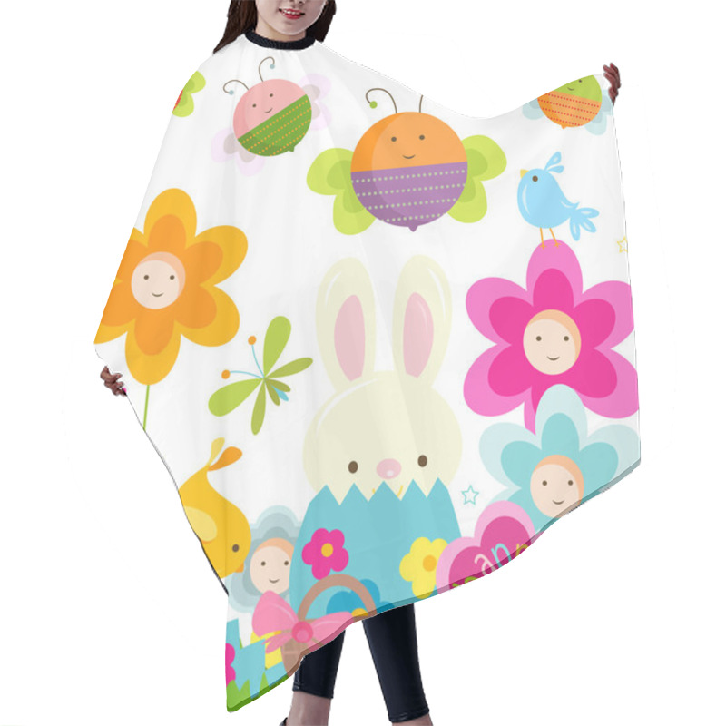 Personality  Easter Background Hair Cutting Cape