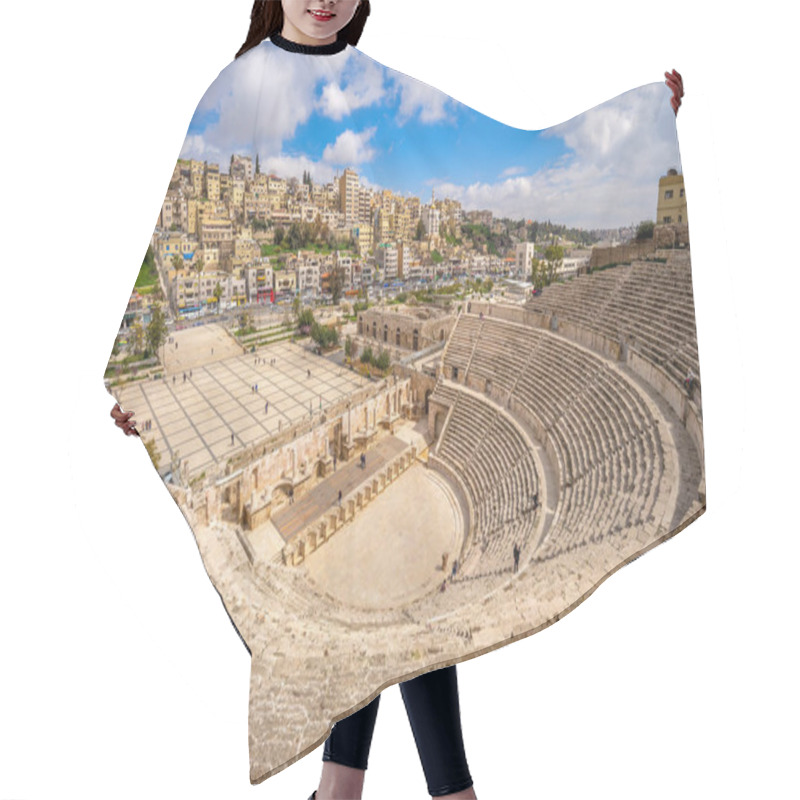 Personality  Aerial View Of Roman Theatre In Amman, Jordan Hair Cutting Cape