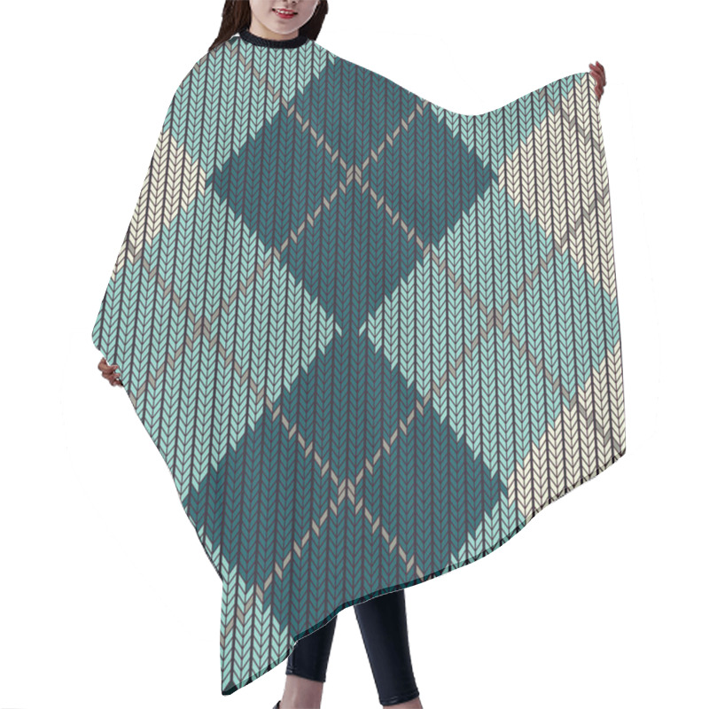 Personality  Argyle Sweater Background. Hair Cutting Cape