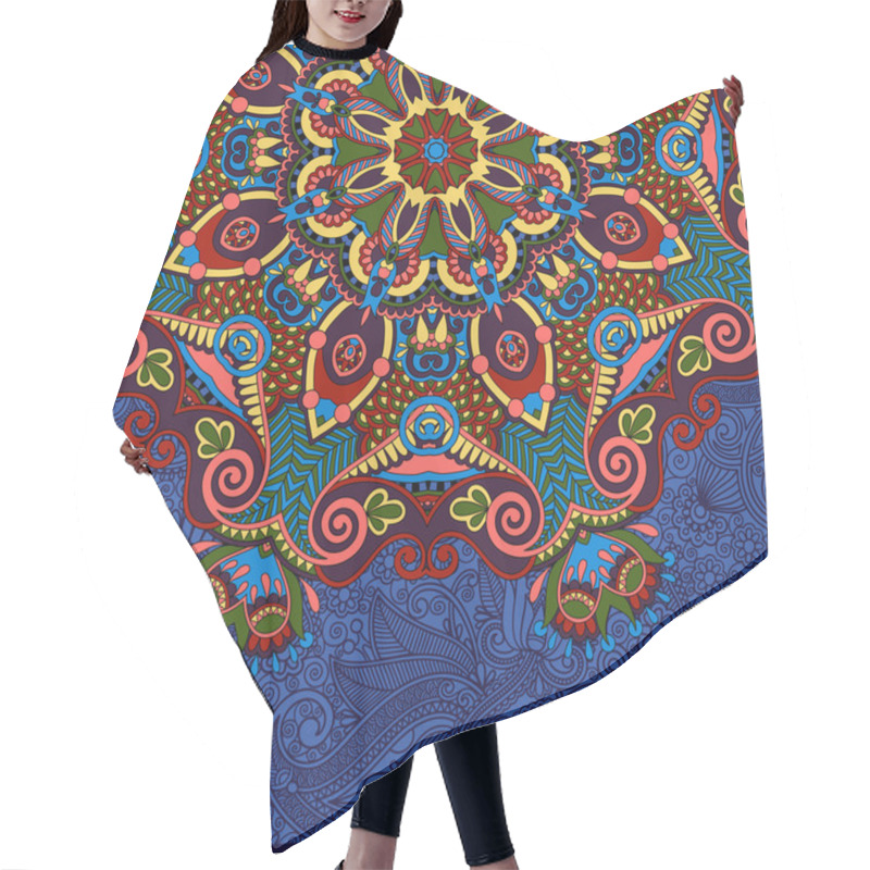 Personality  Round Pattern In Ukrainian Oriental Ethnic Style Hair Cutting Cape