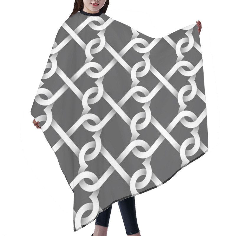 Personality  Seamless Pattern Of Intertwined Infinite Love Symbols - Twisted Hearts Hair Cutting Cape