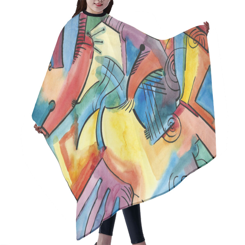 Personality  Abstract Art Design Hair Cutting Cape