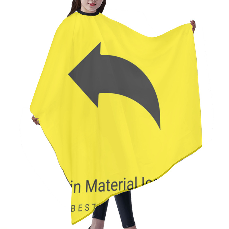 Personality  Back Minimal Bright Yellow Material Icon Hair Cutting Cape