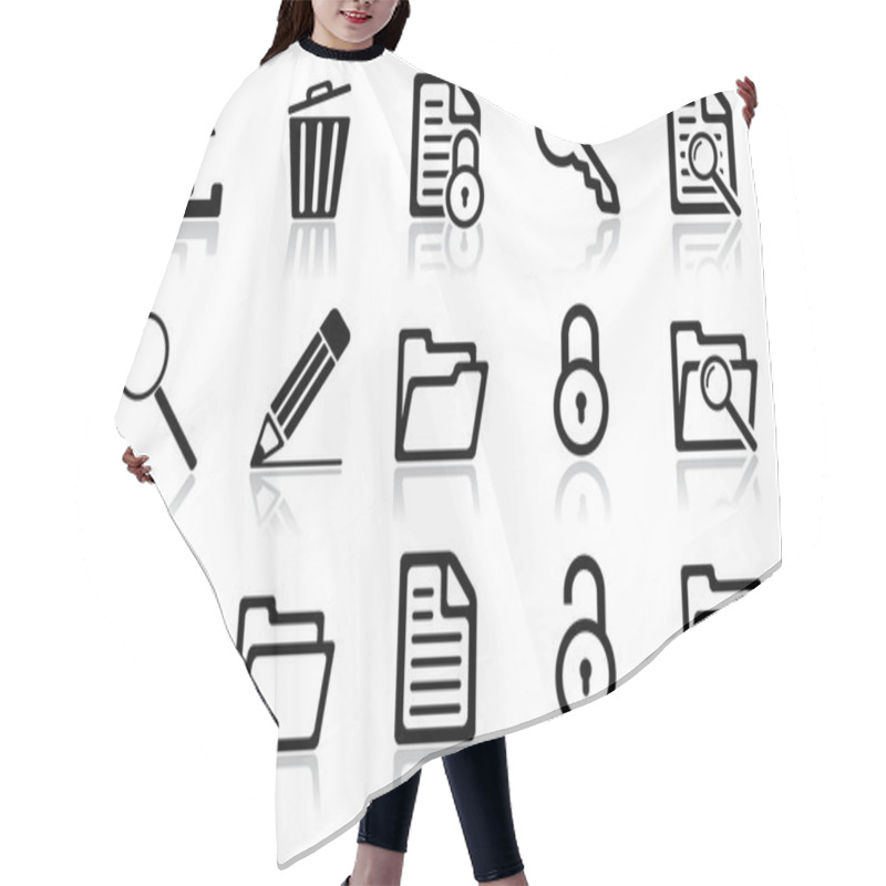 Personality  Navigation Icon Set Hair Cutting Cape