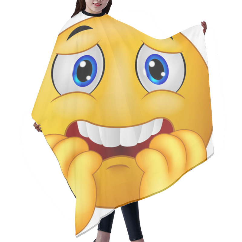 Personality  Scared Emoticon Smiley Cartoon Hair Cutting Cape