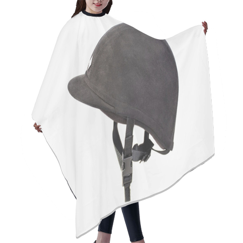 Personality  Black Equestrian Helmet Hair Cutting Cape