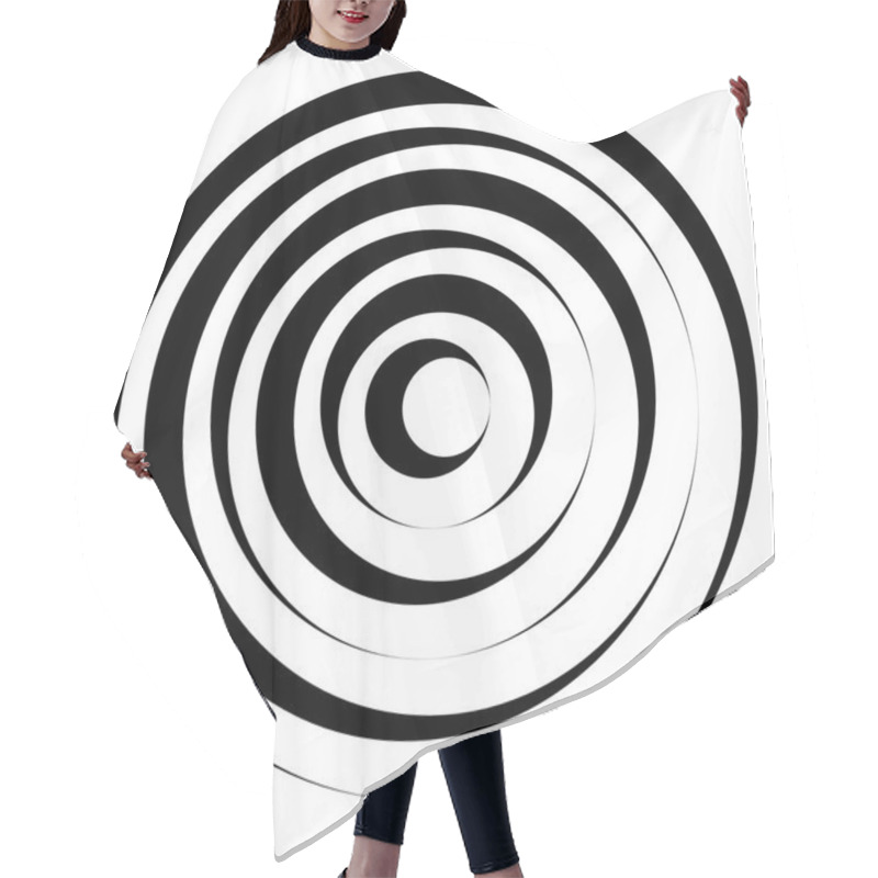 Personality  Concentric Circles Abstract Element Hair Cutting Cape