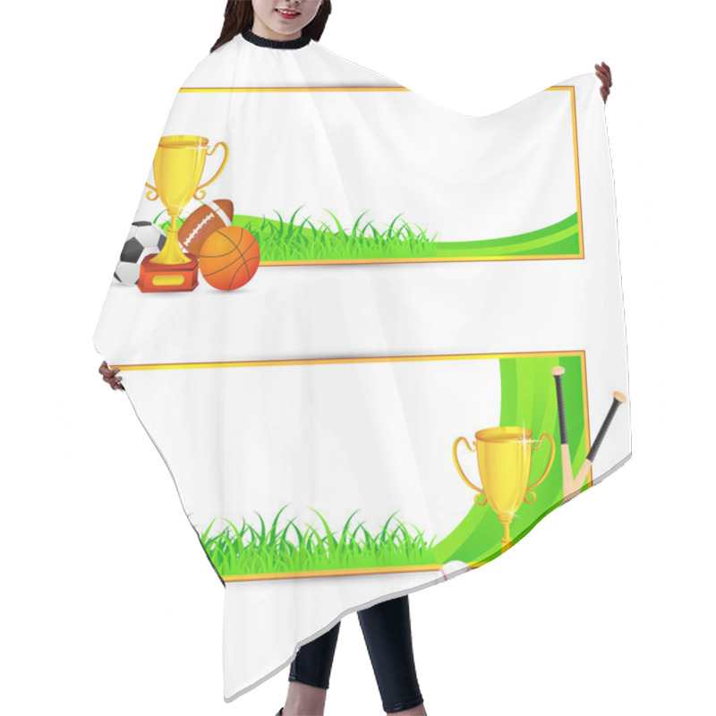 Personality  Sports Banner Hair Cutting Cape