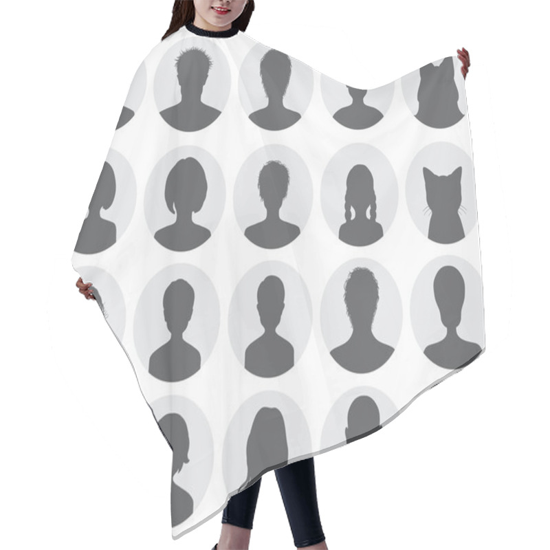 Personality  Set Of Avatars Hair Cutting Cape