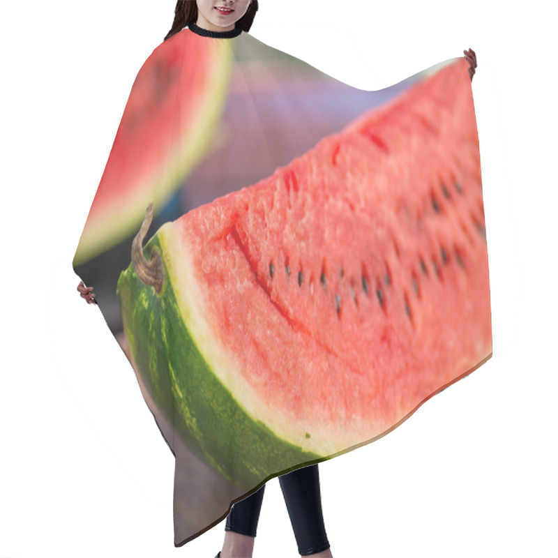 Personality  Watermelon Slices On Table Hair Cutting Cape