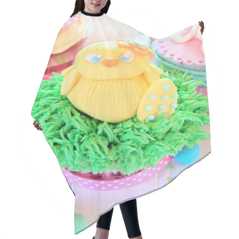 Personality  An Easter Cupcakes With Baby Chick Hair Cutting Cape