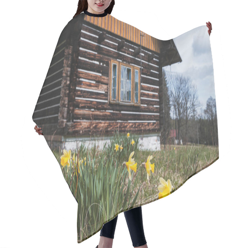 Personality  Old Village Abandoned Wooden House. A Deserted Village. Wooden Windows. Past Time. Rural Areas In Czech Republic. Early Spring Hair Cutting Cape