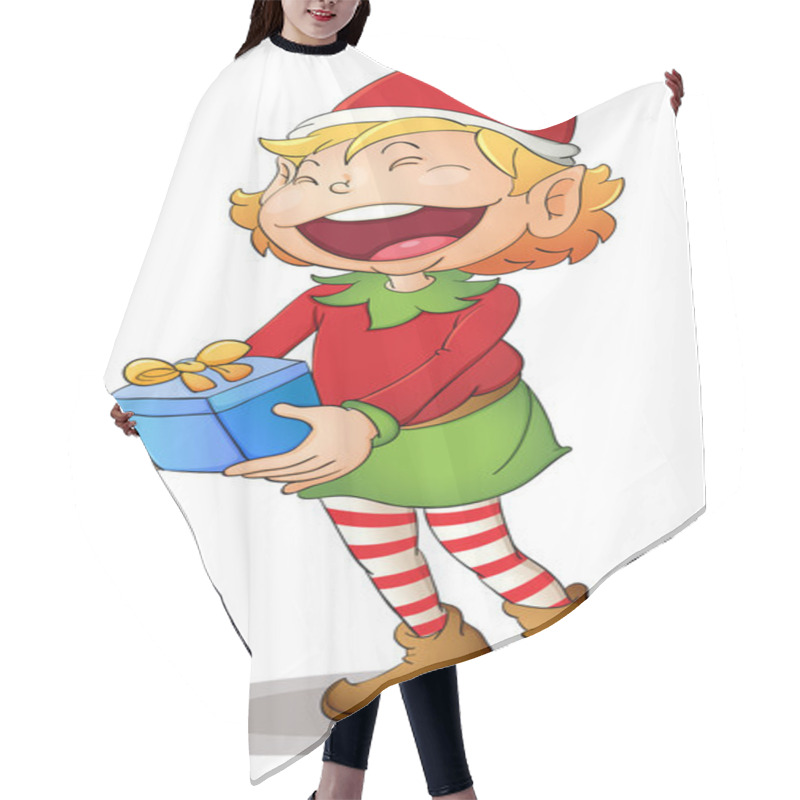 Personality  Christmas Elf Hair Cutting Cape