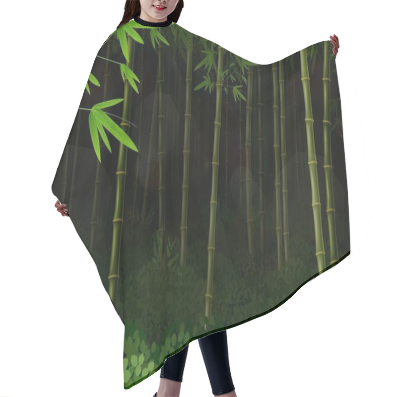 Personality  Background Bamboo Forest At Night Hair Cutting Cape