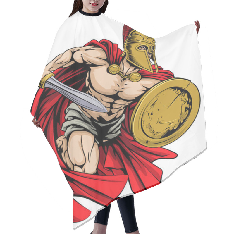 Personality  Spartan Mascot Hair Cutting Cape