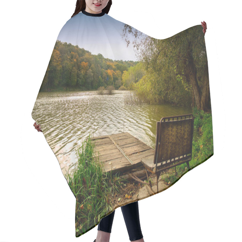 Personality  Autumn Lake Photo Hair Cutting Cape