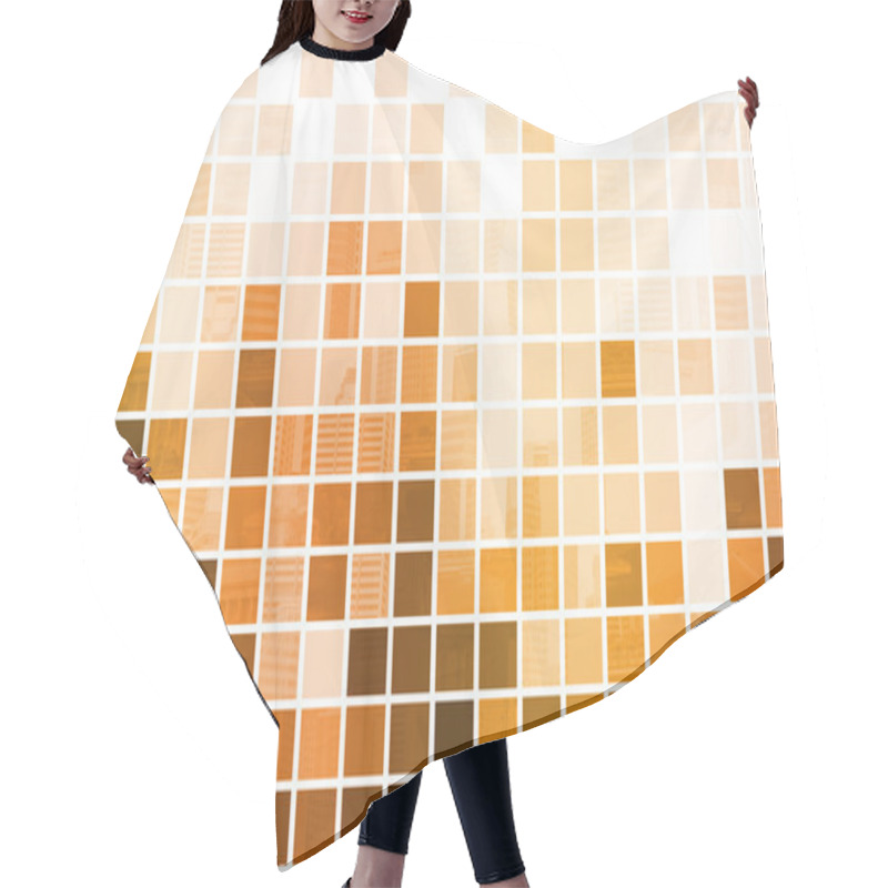 Personality  Orange Cubic Professional Abstract Background Hair Cutting Cape