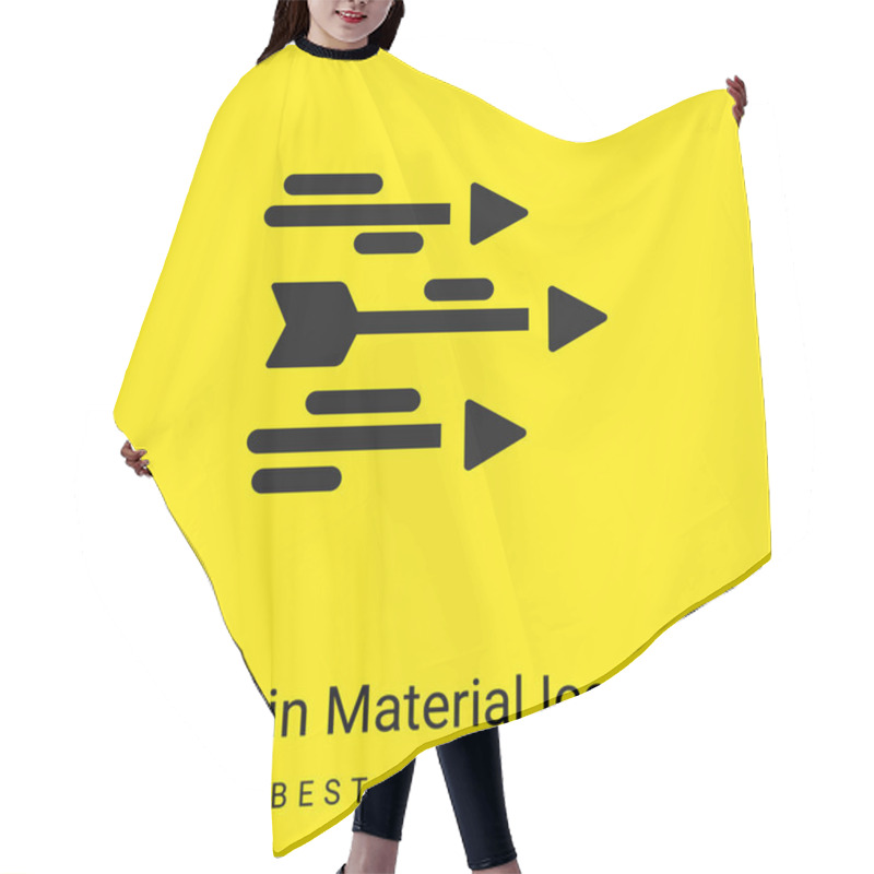 Personality  Arrows Minimal Bright Yellow Material Icon Hair Cutting Cape