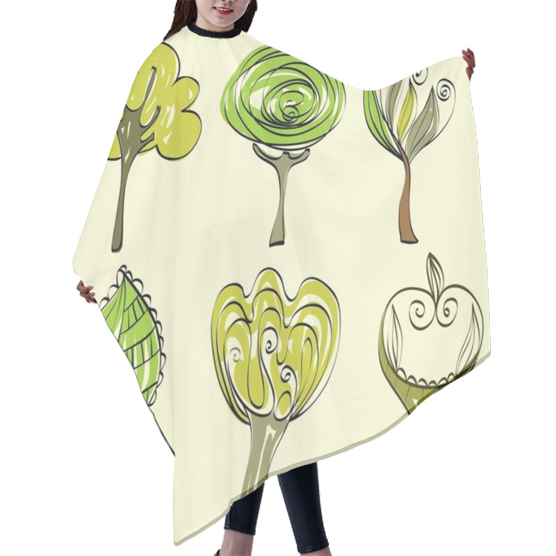 Personality  Collection Tree Hair Cutting Cape