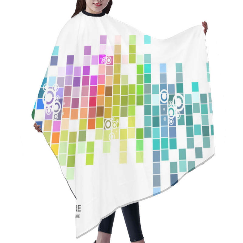 Personality  Vector Mosaic Pattern Hair Cutting Cape