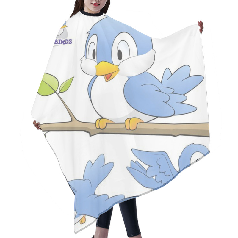 Personality  A Set Of Cute Cartoon Birds Hair Cutting Cape