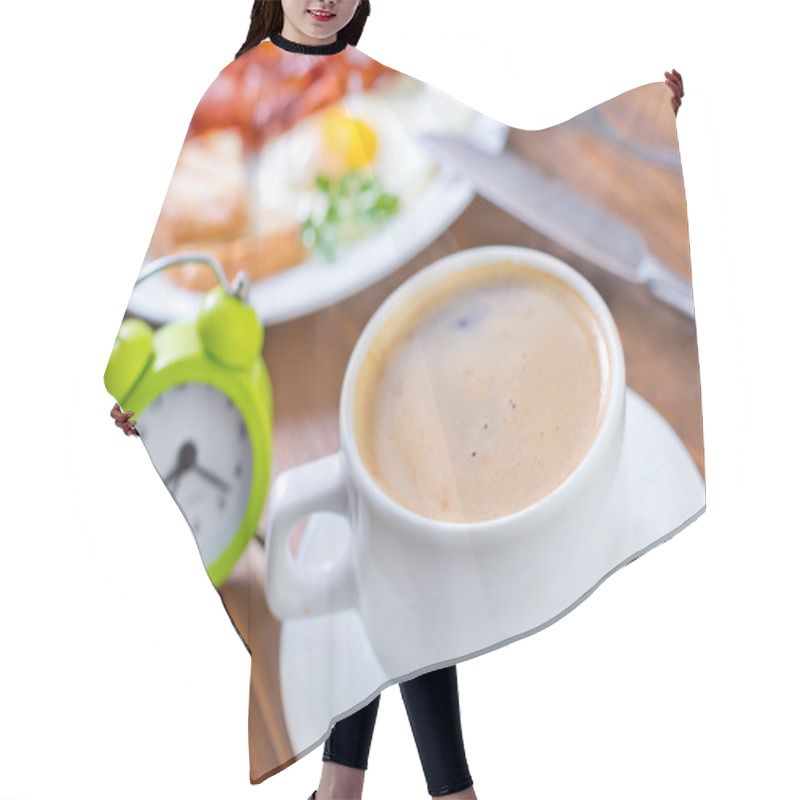 Personality  Bacon And Eggs With Coffee Hair Cutting Cape