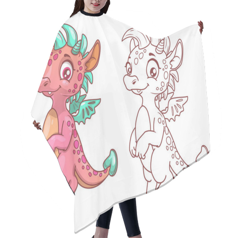 Personality  Cute Cartoon Little Dragon Hair Cutting Cape