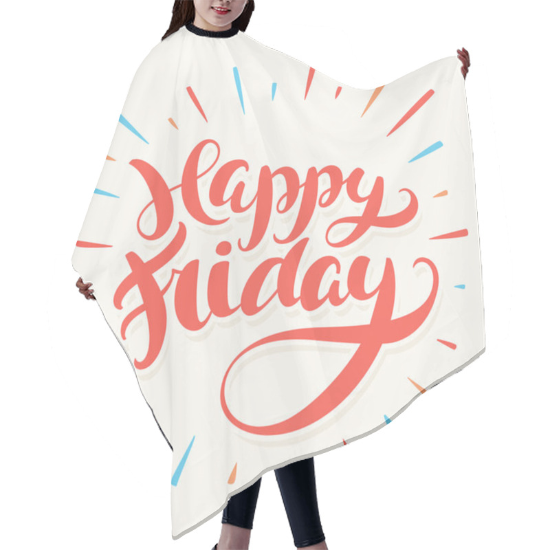 Personality  Happy Friday Banner Hair Cutting Cape