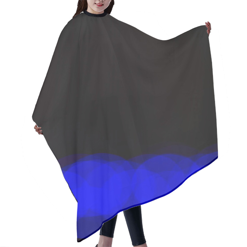 Personality  Abstract Blue Blurred Circles On Dark Hair Cutting Cape