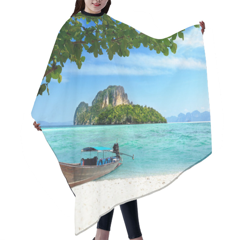 Personality  Boat And Islands In Andaman Sea Thailand Hair Cutting Cape