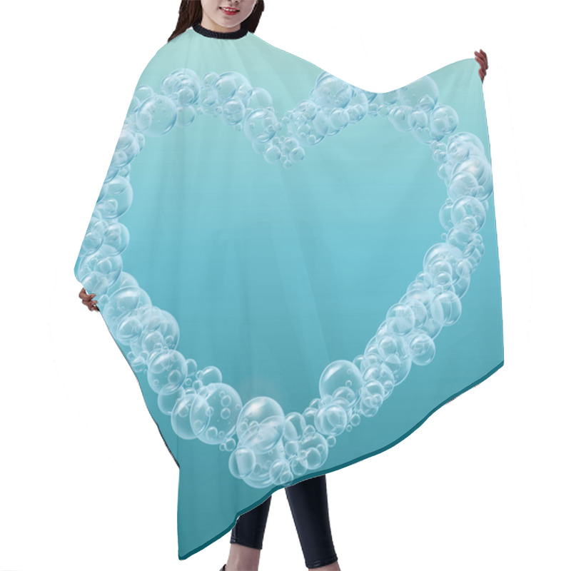 Personality  Realistic Water Bubbles Background Hair Cutting Cape