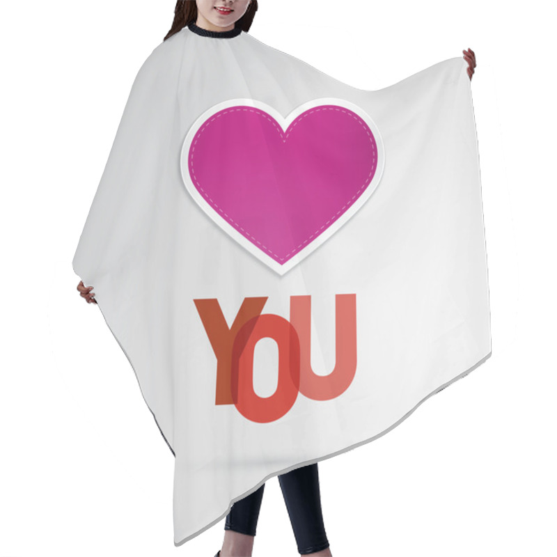 Personality  I Love You Theme Hair Cutting Cape