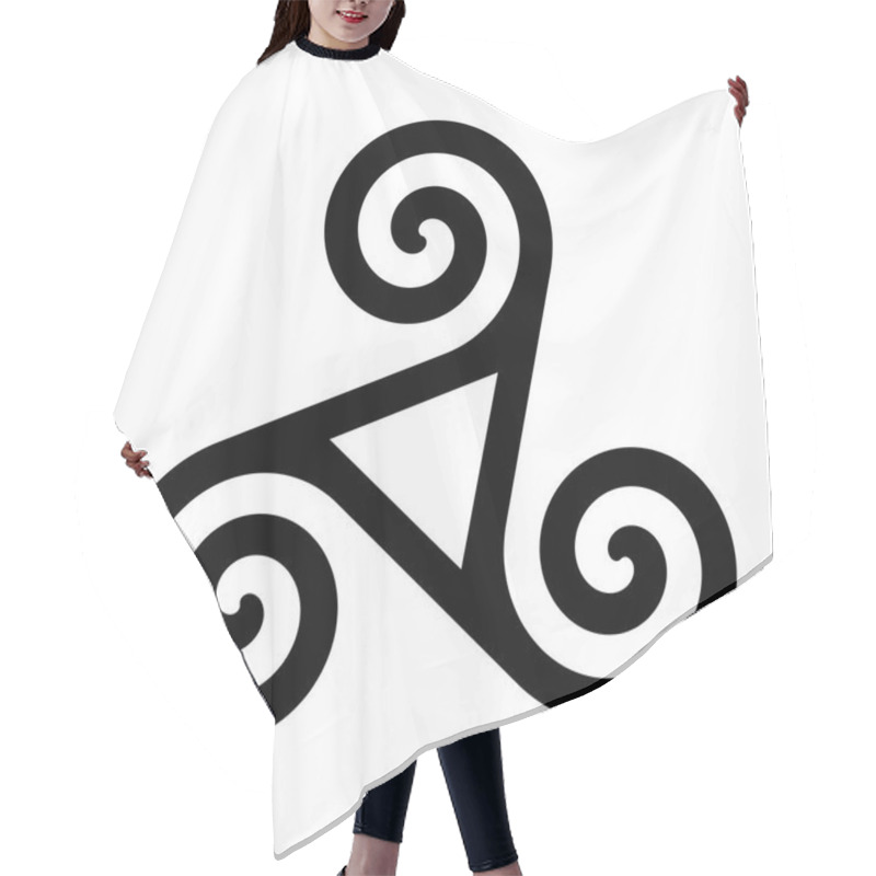 Personality  Triskelion With Hollow Triangle Symbol Icon Hair Cutting Cape