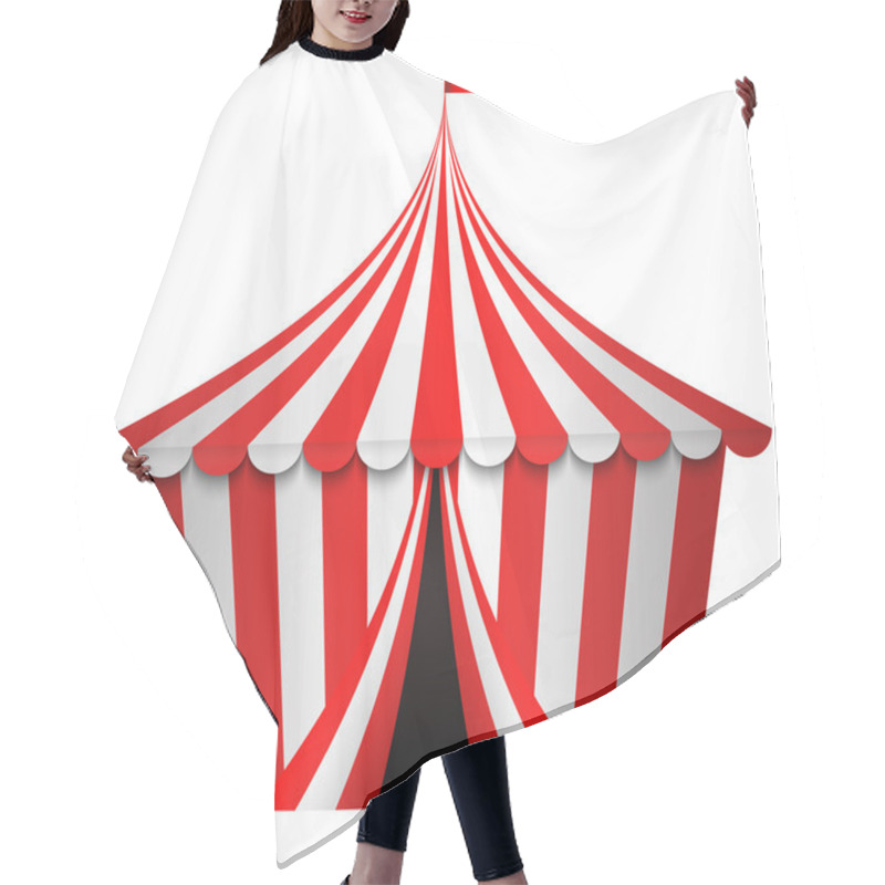 Personality  Vector Illustration Of Circus Tent Hair Cutting Cape