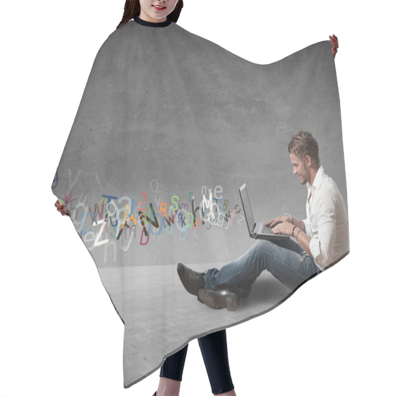 Personality  Internet Chat Concept Hair Cutting Cape