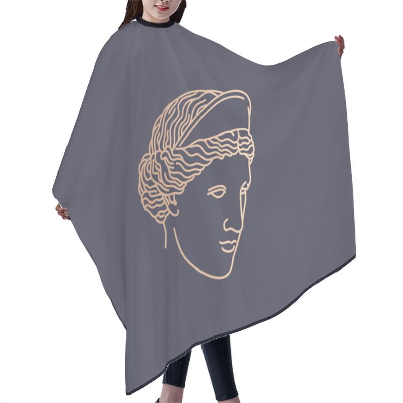 Personality  Aphrodite Logo Vector Hair Cutting Cape