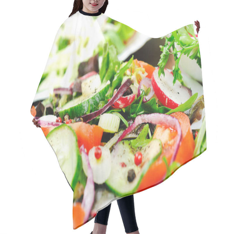 Personality  Salad Closeup Hair Cutting Cape