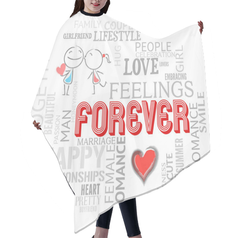 Personality  Forever Words Indicates Find Love And Always Hair Cutting Cape