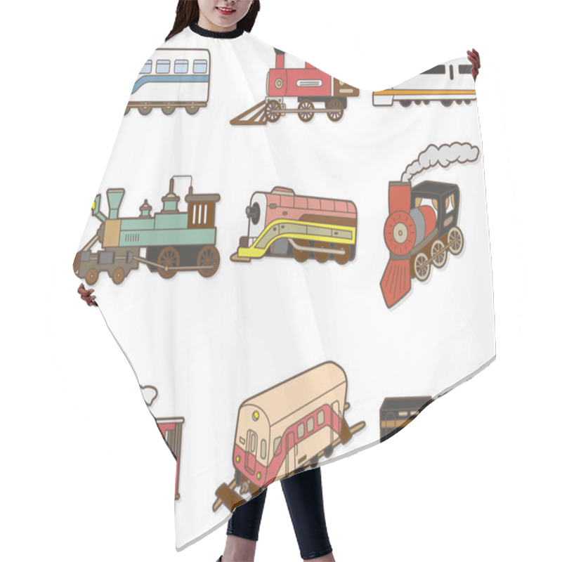 Personality  Cartoon Train Hair Cutting Cape