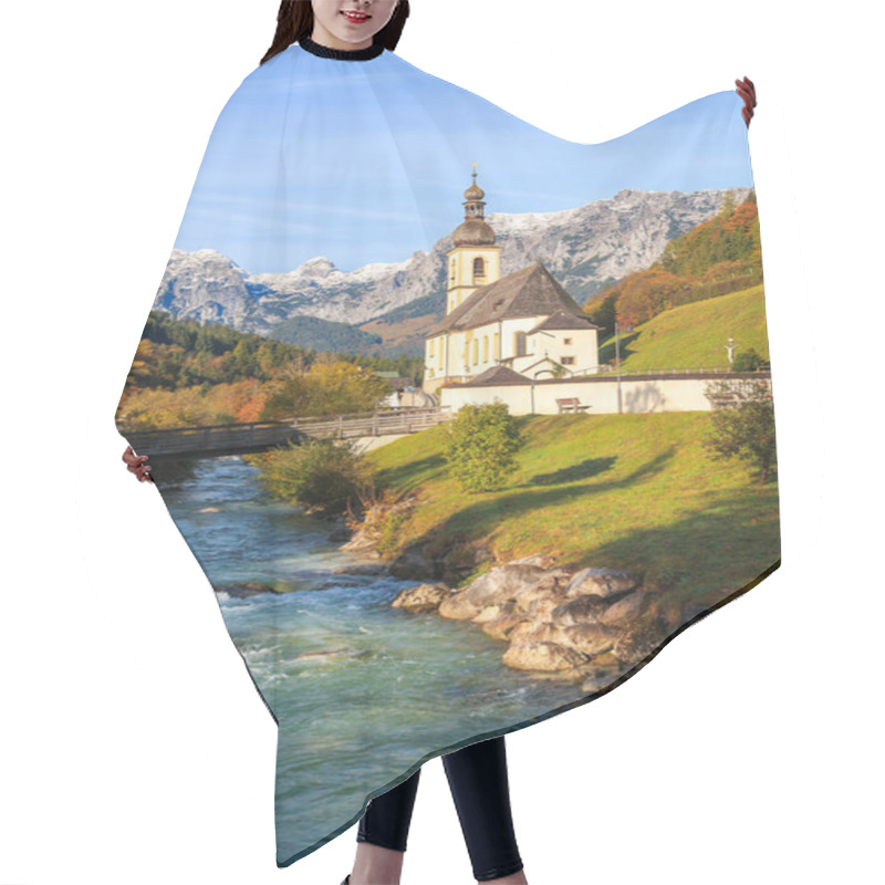 Personality  St Sebastian Church At Beautiful Bavarian Alps On Ramsau, Bercht Hair Cutting Cape