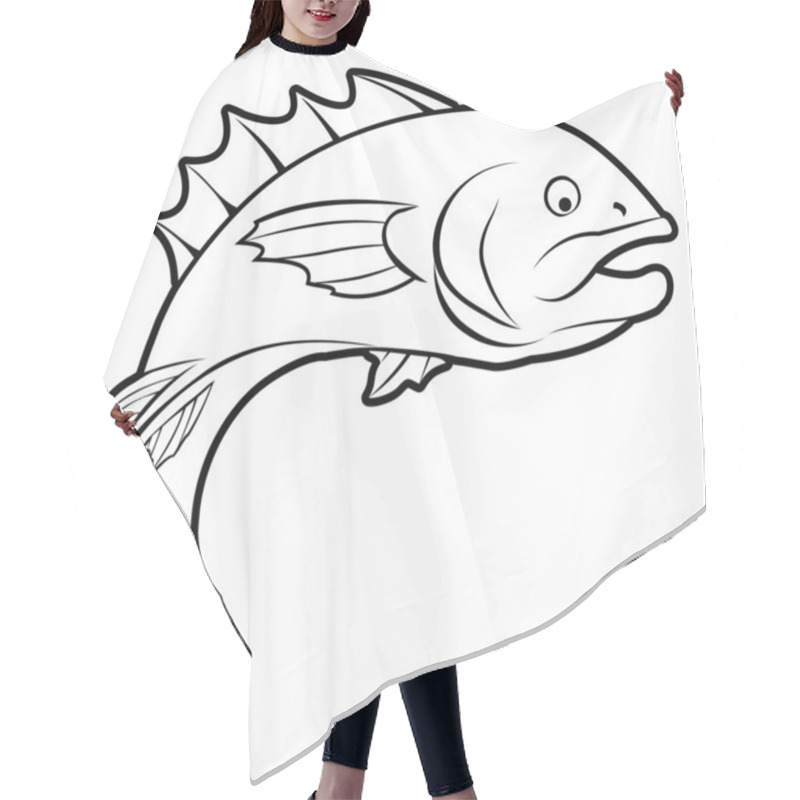 Personality  Fish Illustration Hair Cutting Cape