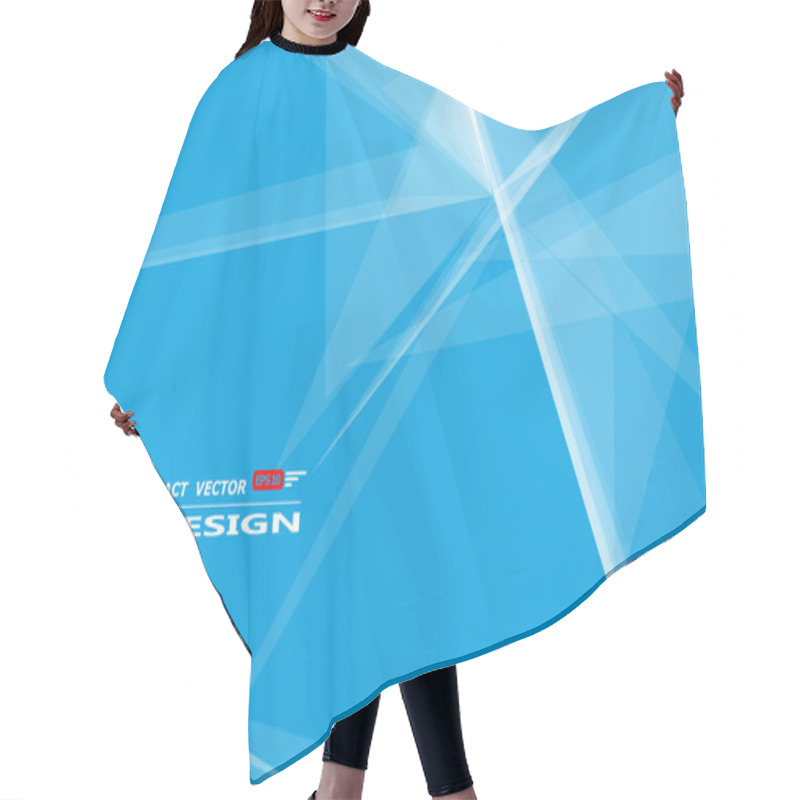 Personality  Abstract Composition, Text Frame Surface, White, Blue Title Sheet, A4 Brochure Issue, Creative Figure, Polygonal Triangle Con, Logo Construction, Banner Form Texture, Flyer Fiber, EPS10 Backdrop Set Hair Cutting Cape