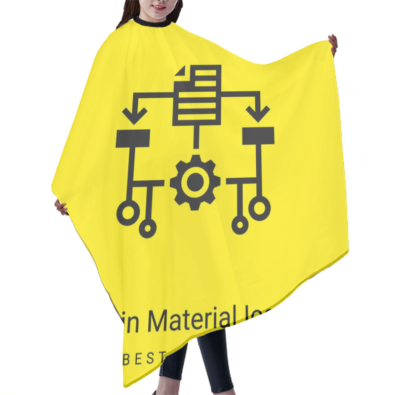 Personality  Algorithm Minimal Bright Yellow Material Icon Hair Cutting Cape