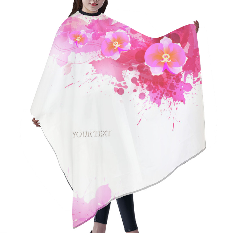 Personality  Abstract Floral Artistic Element . Hair Cutting Cape